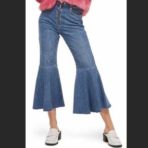 Topshop Dree crop flare jeans